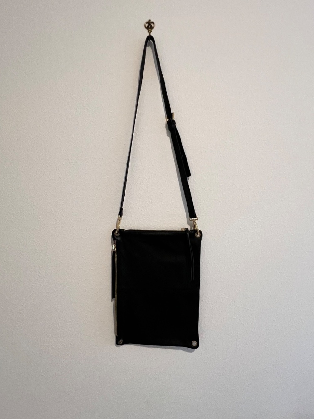 Margot Black Leather & Suede Convertible Multi-Way Crossbody Bag - Picture 6 of 16